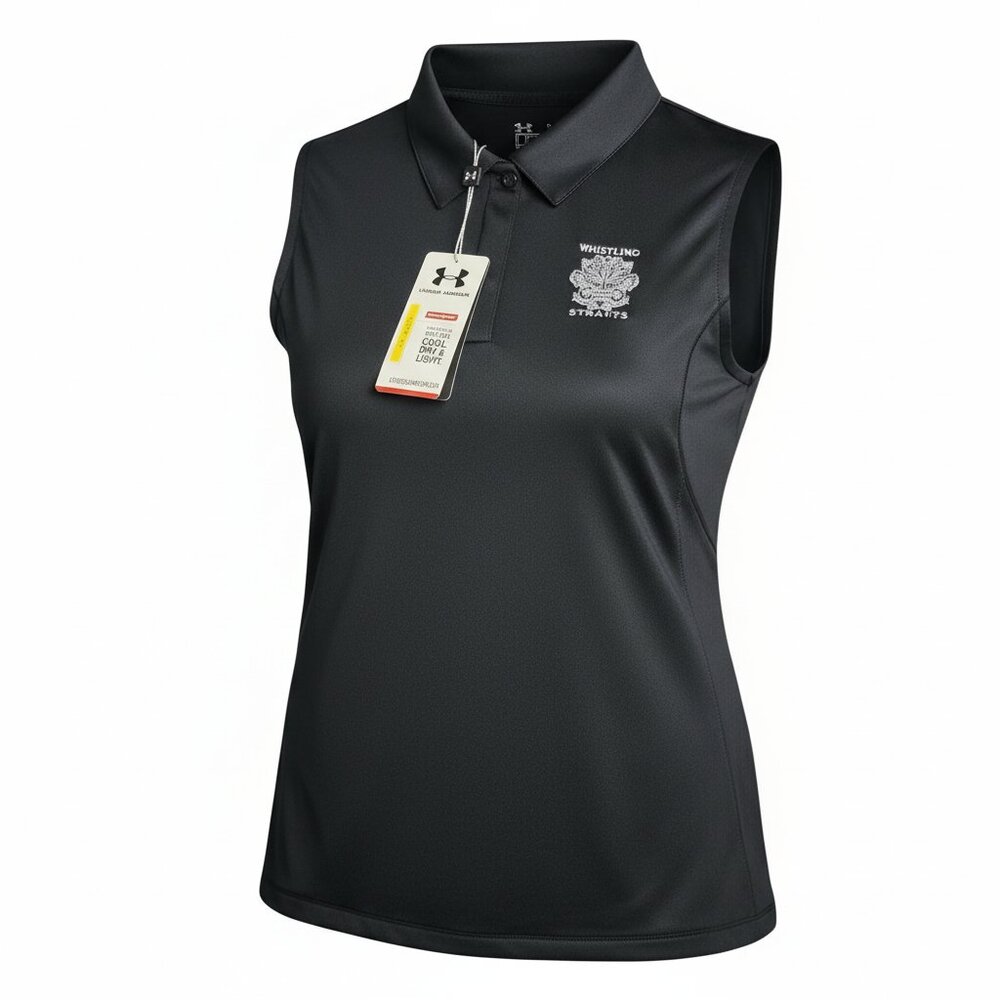 NWT Under Armour Women's UA Golf Sleeveless Polo Whistling Straits Size M